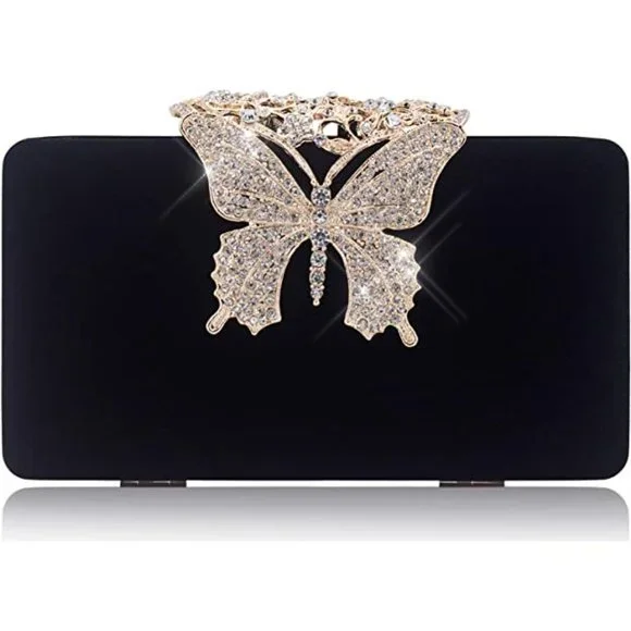 NEW Sparkling Bling Swarovski Crystal Rhinestone Clutch Butterfly Purse … - Picture 13 of 13